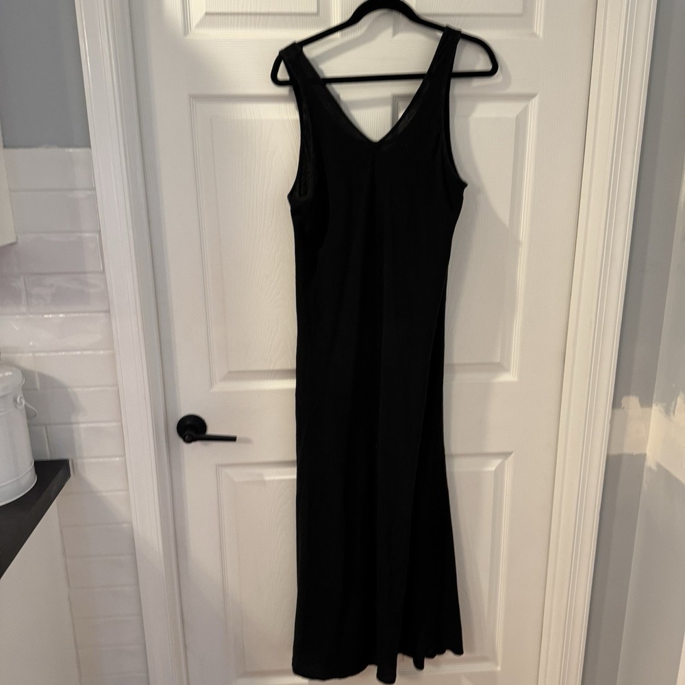 Manta del Lago Black Gauze Women's Maxi Dress Sz M Lagenlook‎ Classic